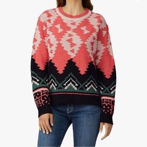 Anthropologie Aldomartins Nieves Geometric Sweater Women's Small Abstract‎